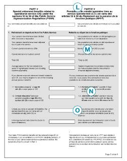 Cliché de Votre relevé de pensions et de prestations d’assurance– Service opérationnel, partie 5. Version textuelle ci-dessous :