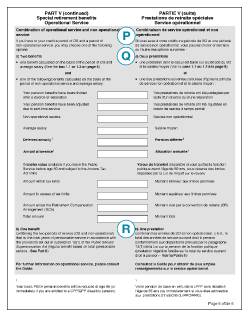 Cliché de Votre relevé de pensions et de prestations d’assurance– Service opérationnel, partie 5 (suite). Version textuelle ci-dessous :