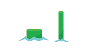 Bouée de forme cylindrique (plat) 
