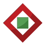 Balise de jour de bifurcation avec un carré vert, décrite ci-dessus