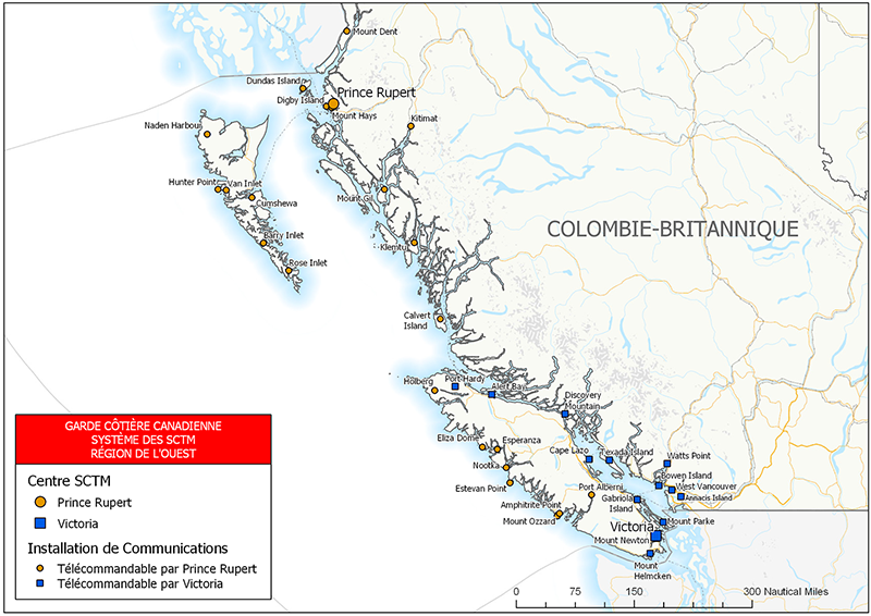 Système des SCTM&nbsp;: Centres et sites – – Région de l’Ouest