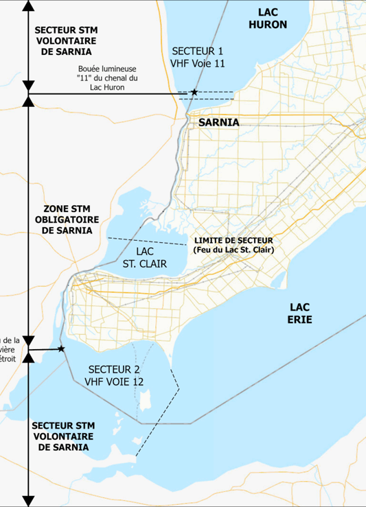 Zone de services de trafic maritime de Sarnia