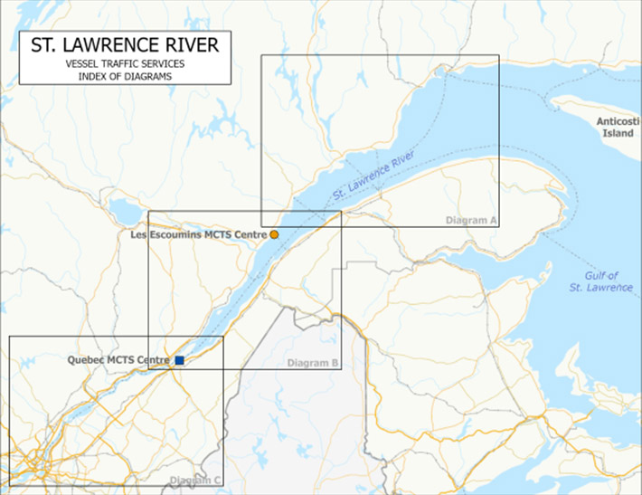 Figure 3-15a - St. Lawrence River VTS Zone described below