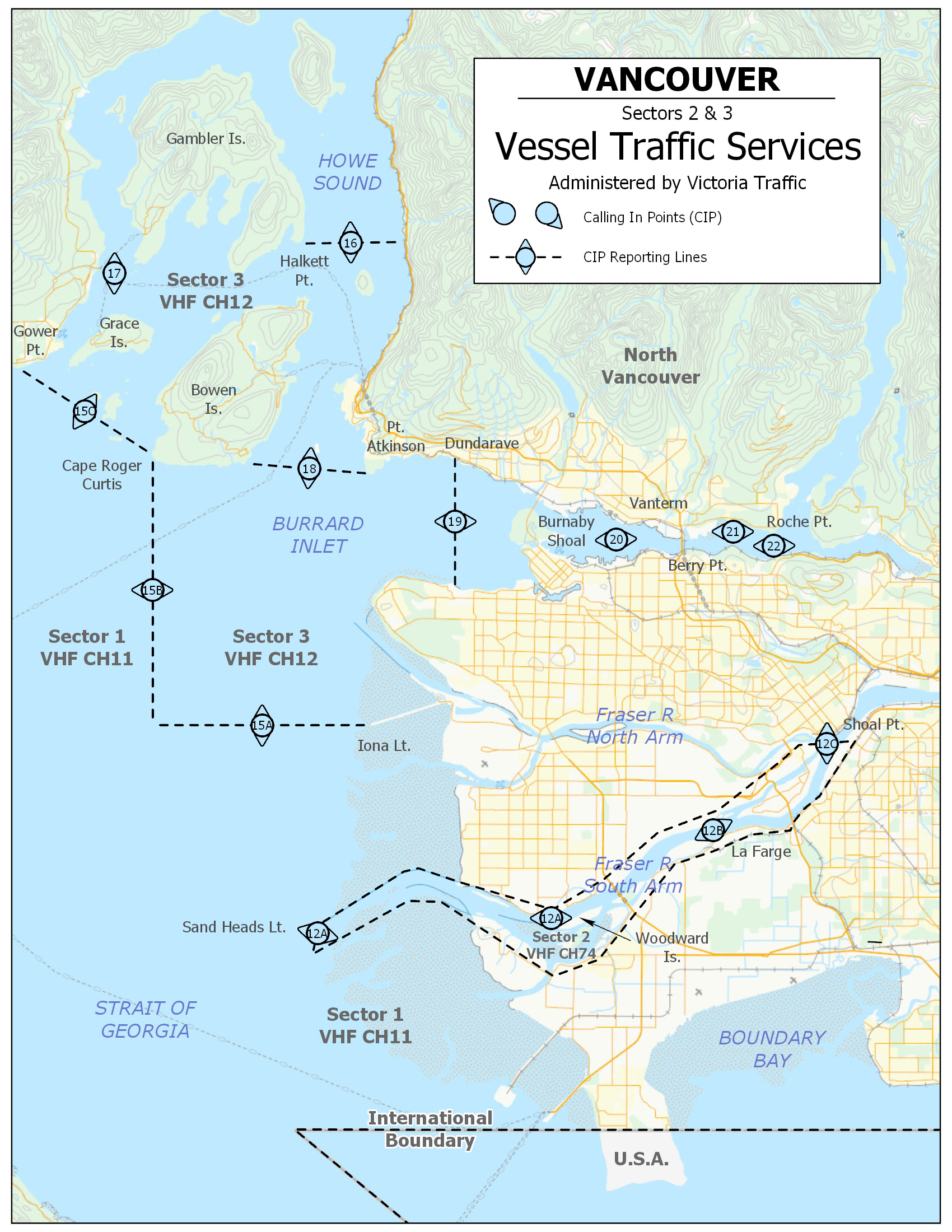 Figure 3-2 - Victoria VTS Zone – Sectors 2 and 3 described below