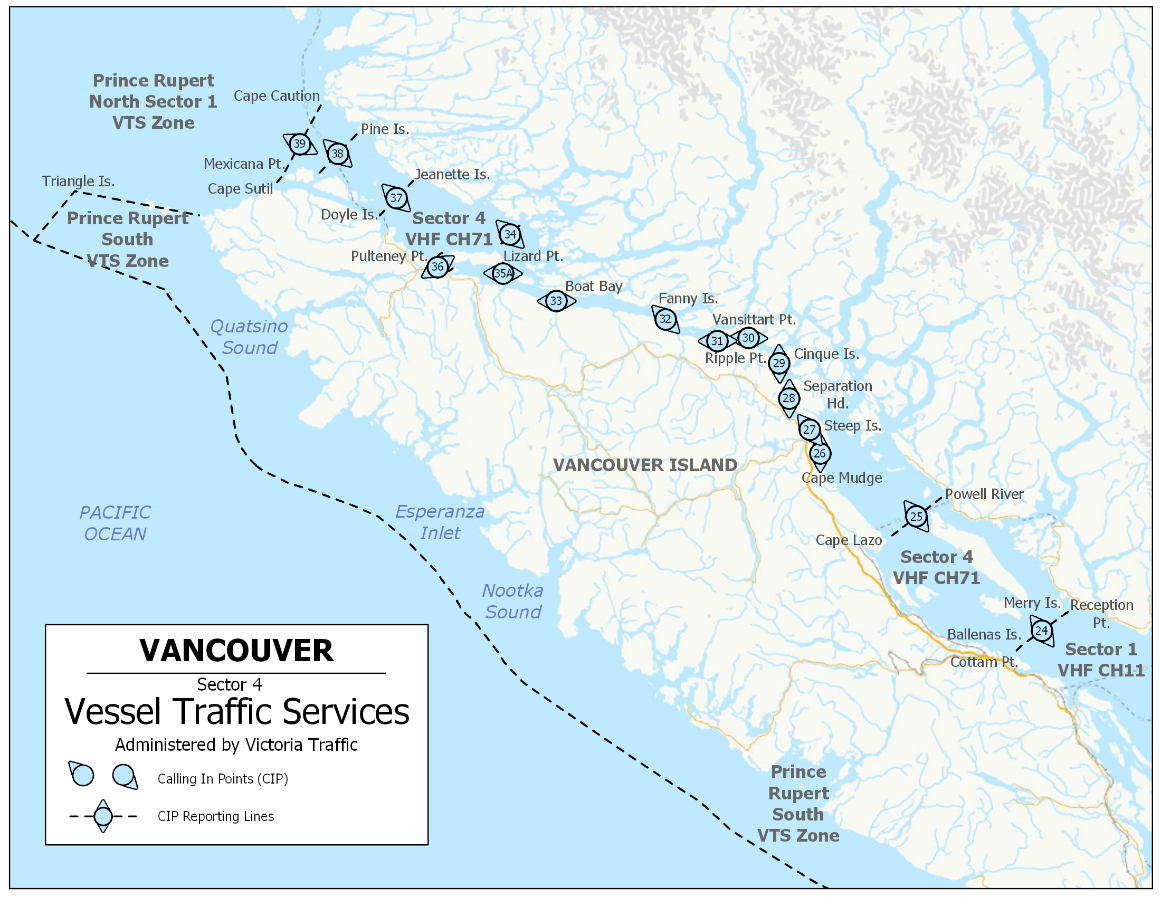 Vessel Traffic Services - Vancouver - Sector 4