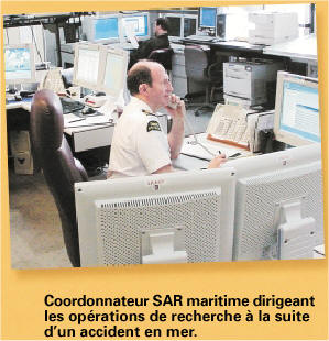 Un coordinateur de recherche et de sauvetage maritime menant des opérations de recherche suite à un accident en mer