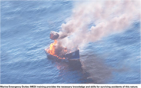 Marine Emergency Duties trainign provides the necessary knowledge and skills for surviving accidents of this nature