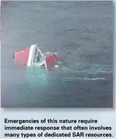 Emergencies of this nature require immediate response that often involves many types of dedicated SAR resources