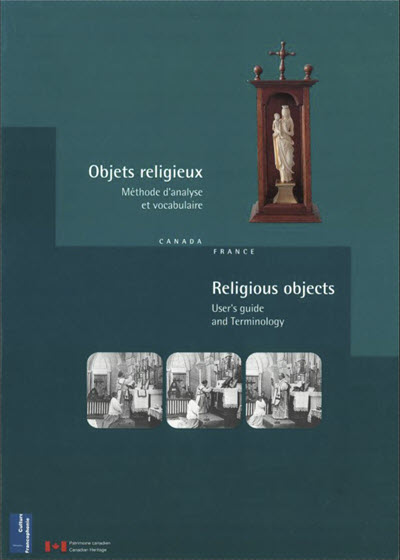 Cover of the book “Religious Objects,” which shows images of religious objects.