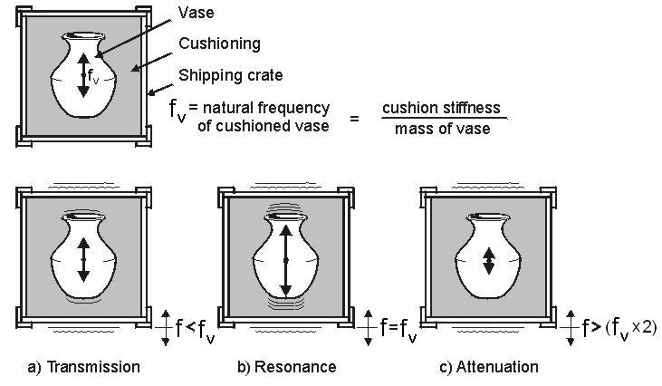 A vase supported on protective cushioning is a simple mechanical system.