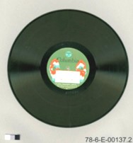Figure 2: A large music record album with “Columbia” written on the label.