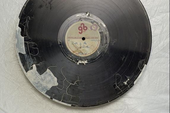 Surface of an acetate disc record