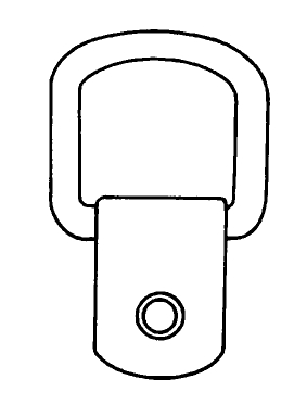 Diagram of a D-ring hanger.