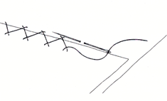 This simple interlacing stitch, similar to a cross-stitch, is worked from left to right.