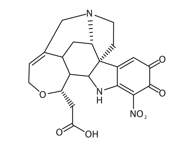 The chemical structure of cacotheline