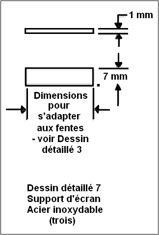 Support d'écran - Acier inoxydable.