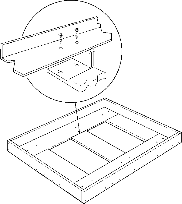 Des joints de recouvrement sont utilisés pour fixer les croisillons au cadre, ce qui permet d'obtenir une surface de niveau adjacente à la peinture.