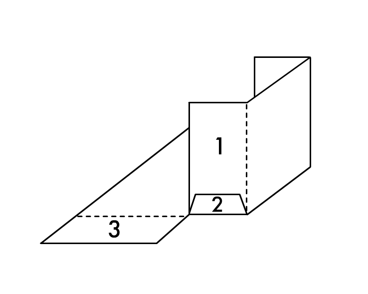 Diagram showing how to assemble a slipcase