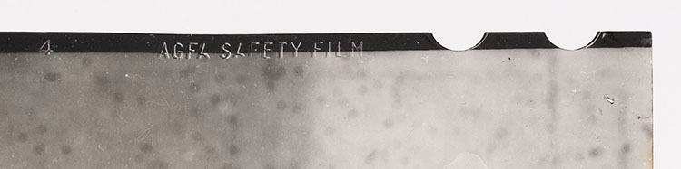 Figure 20b. Example of edge marking and notch codes on negatives, acetate-based film