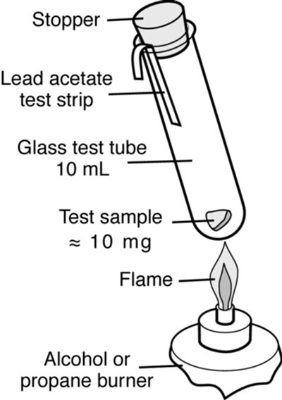 Diagram of lead acetate test set-up.