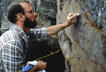 Graffiti at a rock art site.