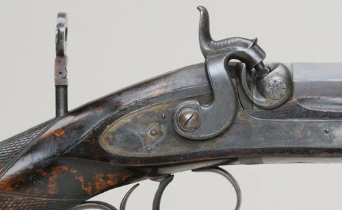 Musket showing heat-treated steel.