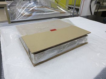 Example with a thin Mylar sheet, cardboard sheets and adhesive tape.
