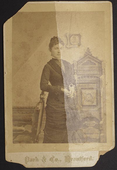 Albumen print of young Adelaide Hunter.