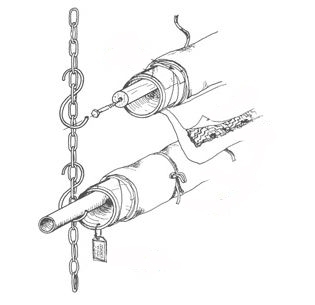 Examples of a suspension storage system for rolled carpets.