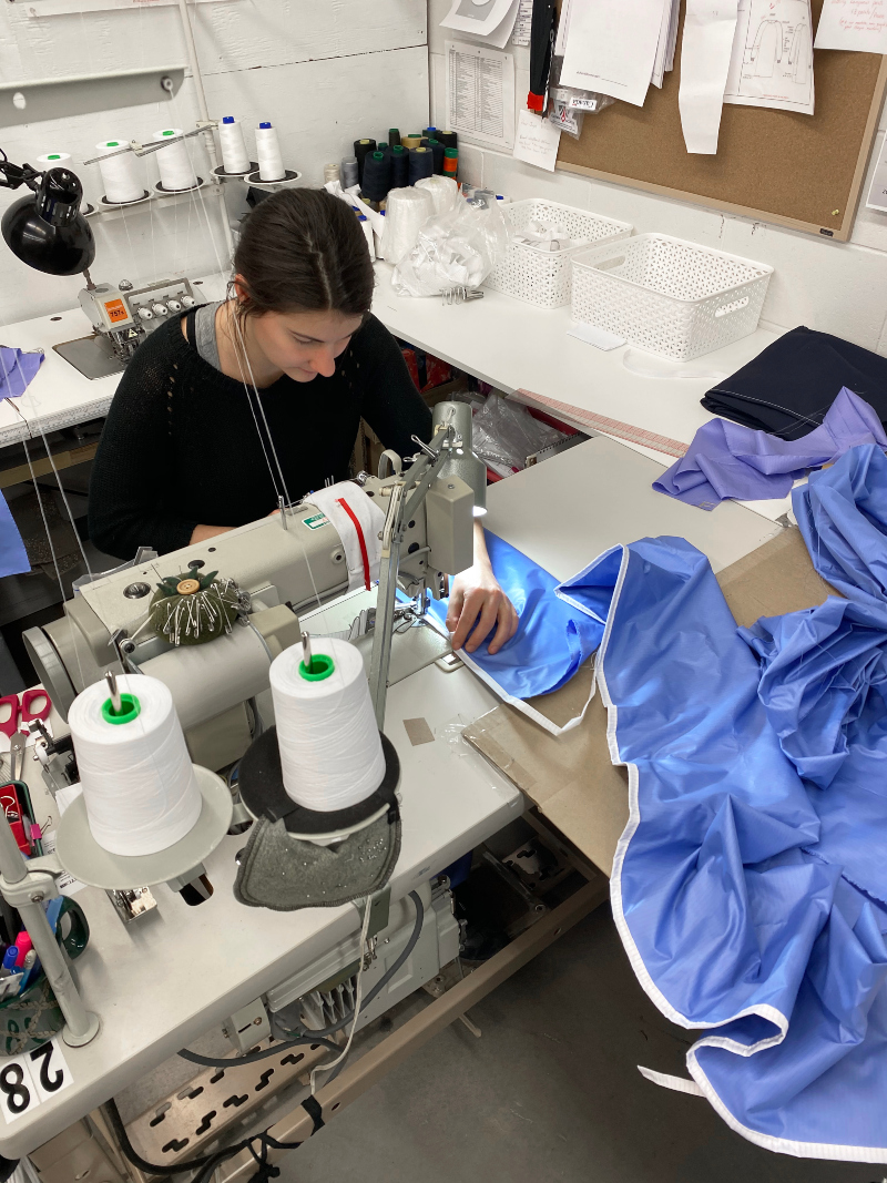 Seamstress at work at Logistik Unicorp.