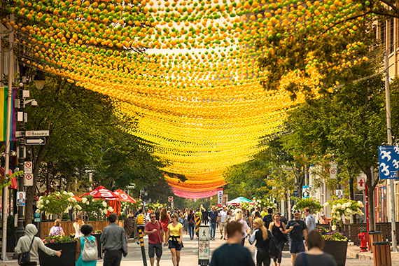 Rue Sainte-Catherine à Montréal