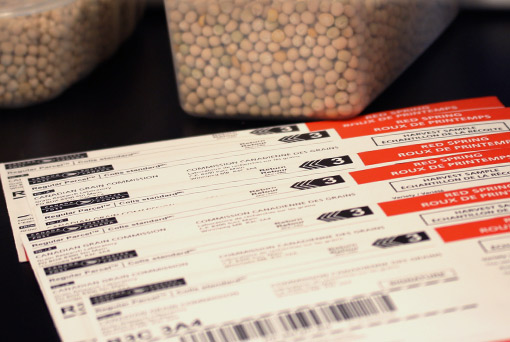 Harvest Sample Program envelopes.
