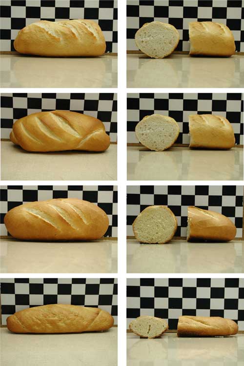 Comparisons of hearth breads from CWRS flour to durum wheat genotypes. Details above.