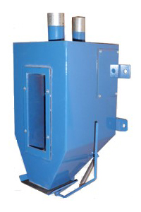 A photo of a sample collection box with a diagram of a sample collection box and separation screen. 