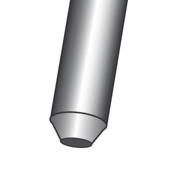 Illustration of Core Type Probe and opening