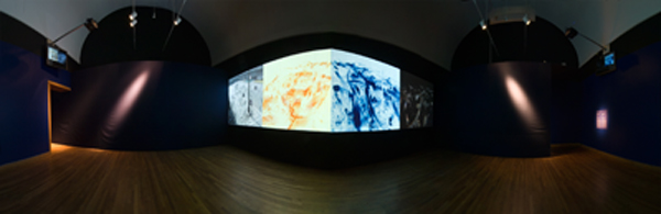 Installation view of "Seen" by David Rokeby in 2007