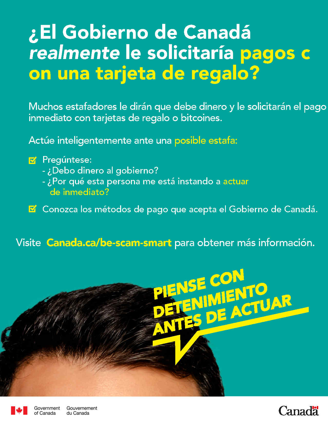Cette affiche en espanol, en format PDF et aux fins d’illustration seulement, fournit quelques conseils qui proviennent de la page Web.  