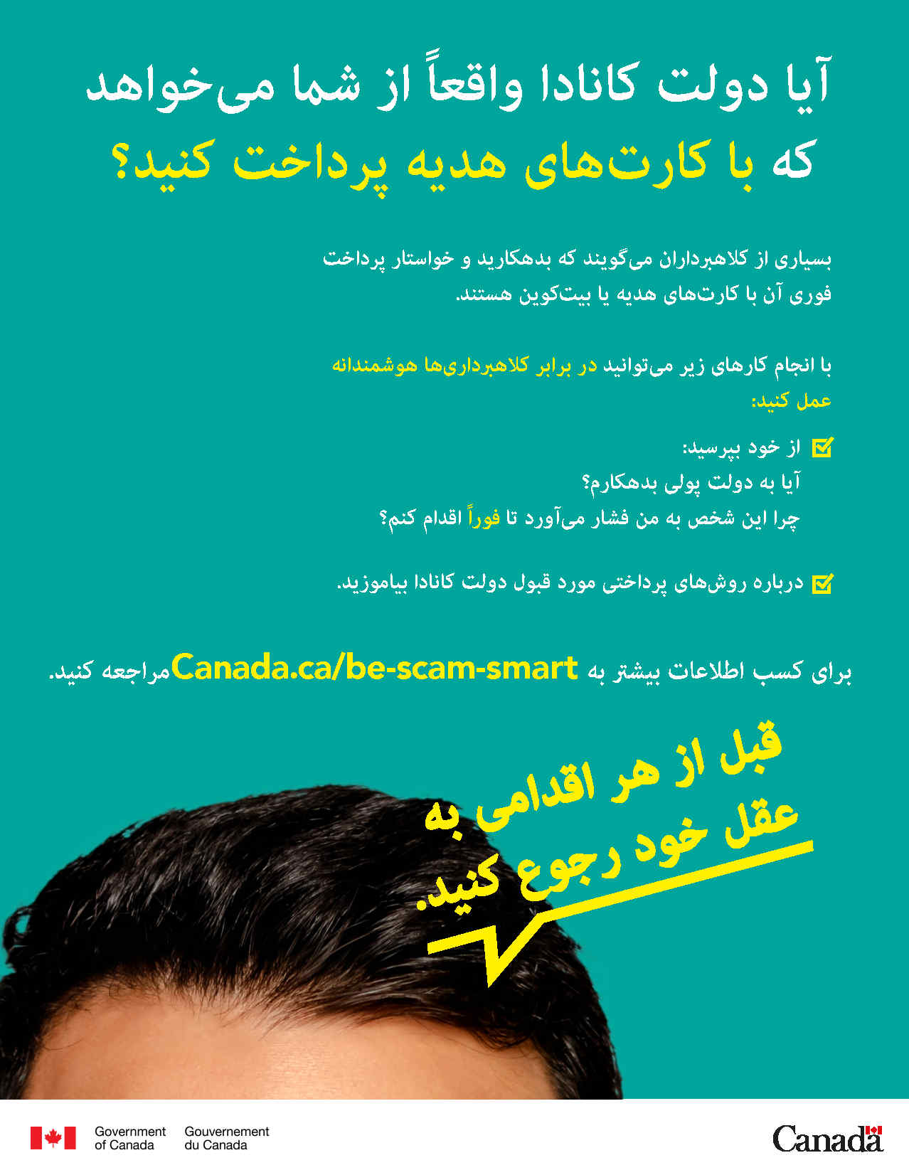 This Farsi PDF poster provides sample recommendations from the current content for display purposes only