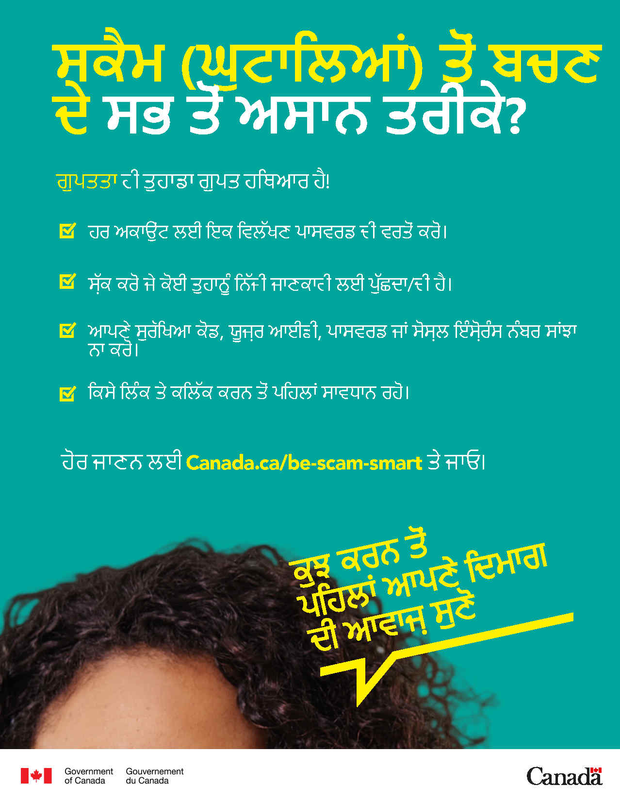 This Punjabi PDF poster provides sample recommendations from the current content for display purposes only
