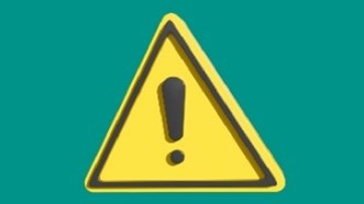 Yellow triangle with an exclamation mark