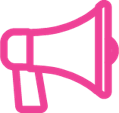 pink megaphone icon