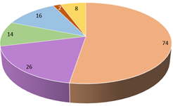 Pie chart of salary expenditure