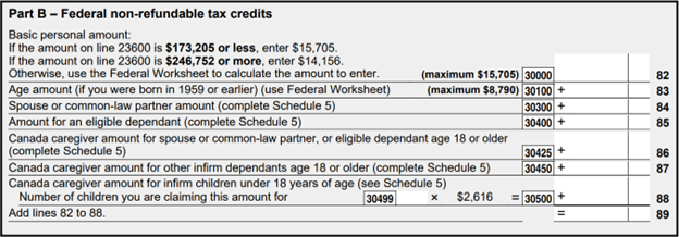 Part of Step 5 (Part B) of a tax return. Link to PDF will be provided after the lesson is finished.