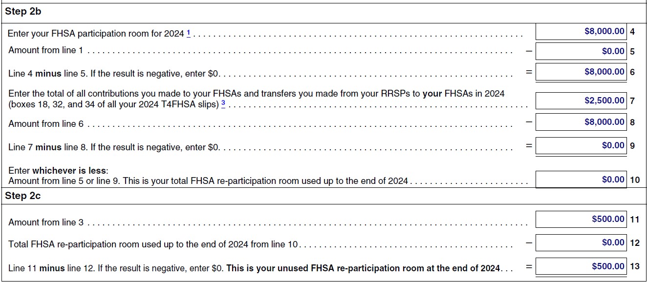 Filled out Form RC728-SCH-A. Section 1, Step 2b, Step 2c.