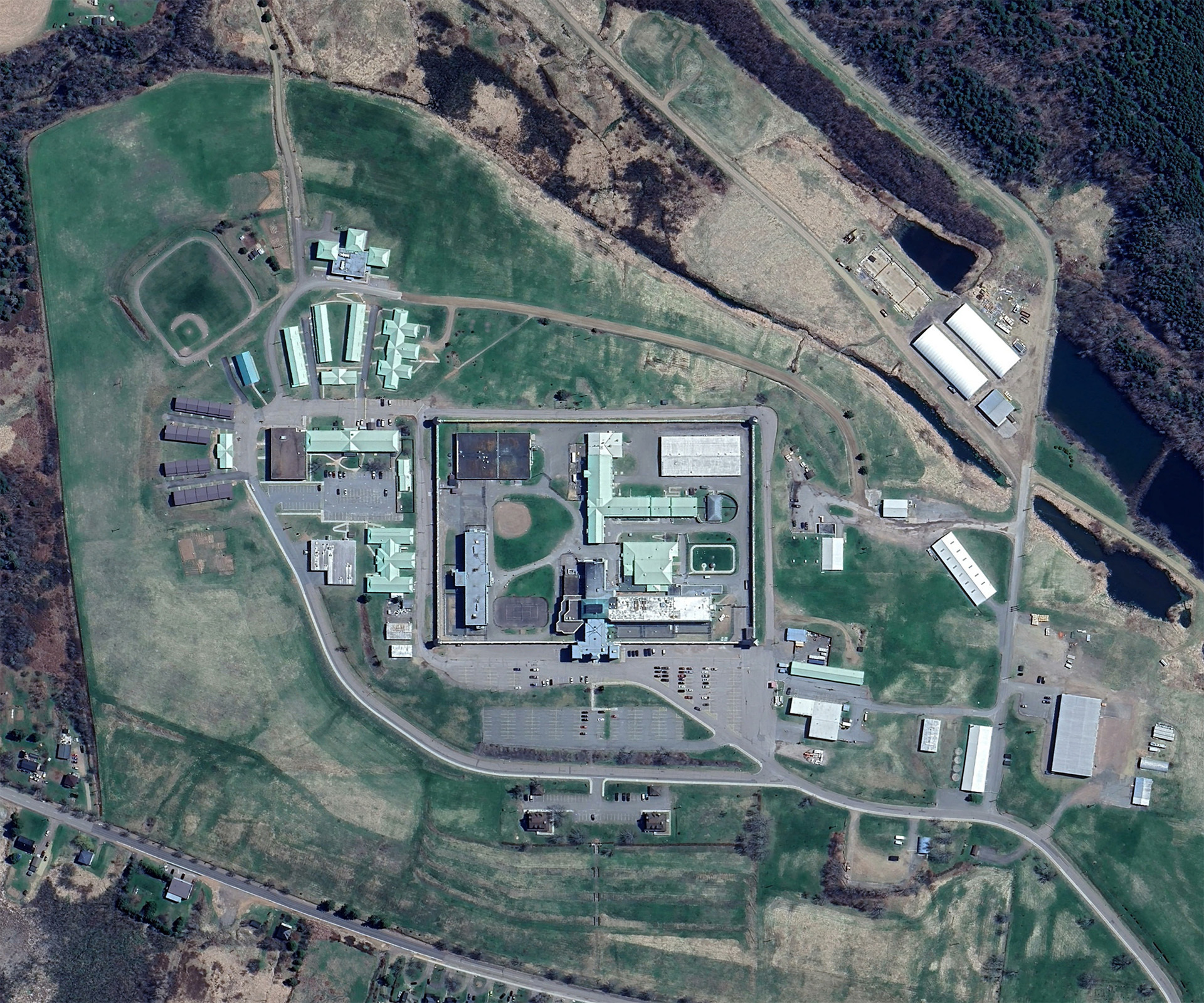Aerial view of Dorchester Penitentiary