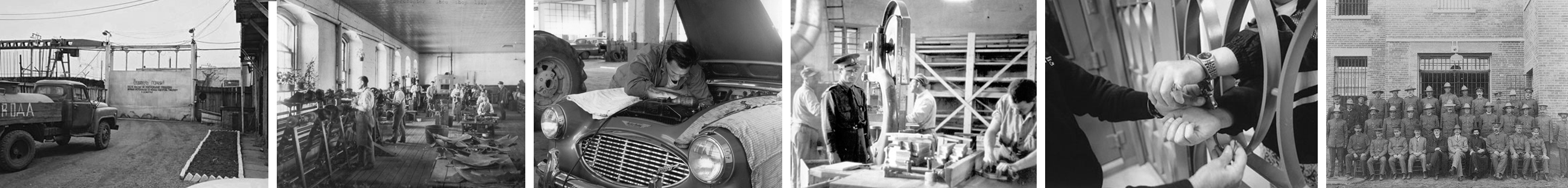 6 black and white photos of Corrections Canada