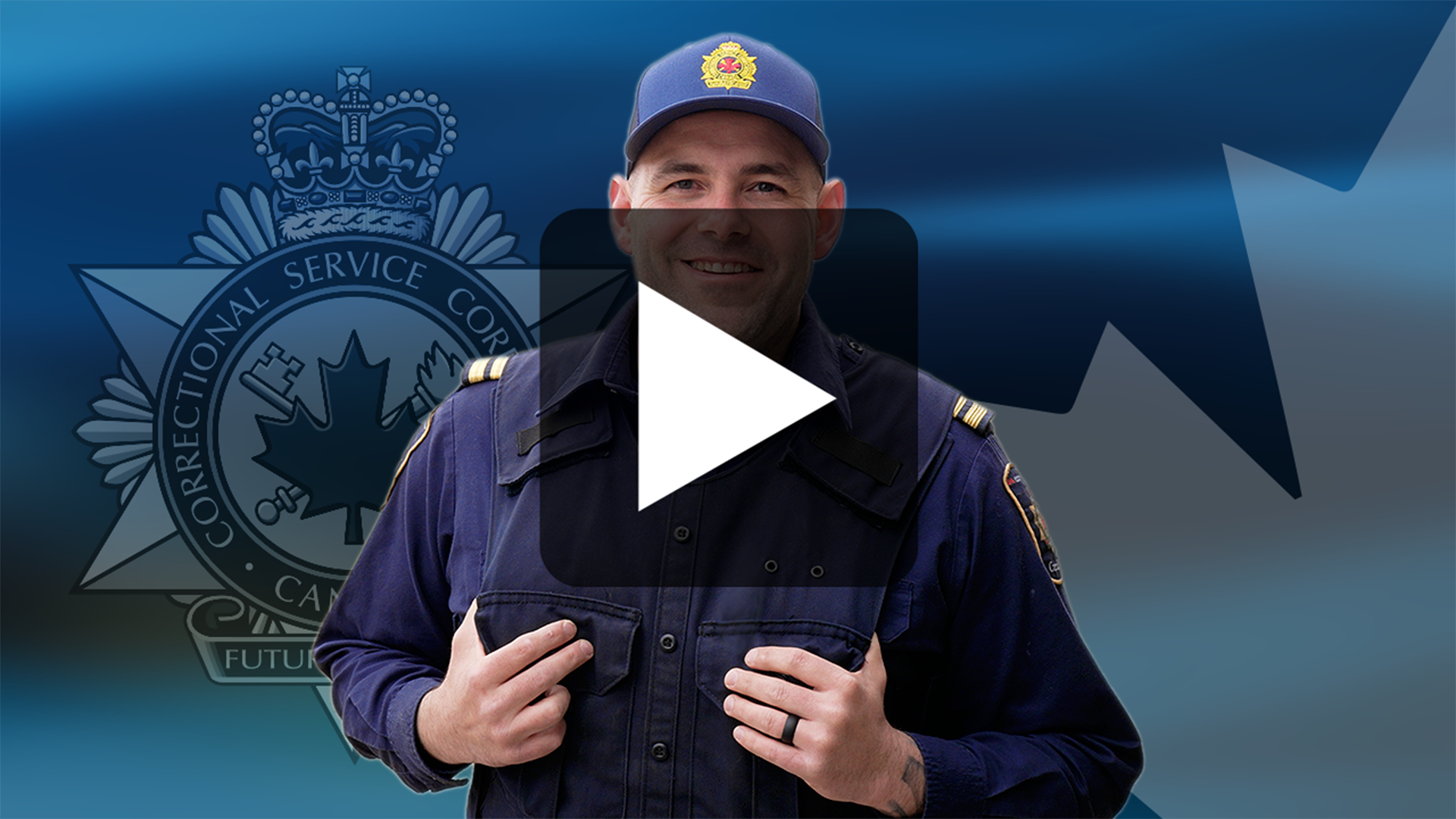 A graphic with a blue background and a photo of Ross.
