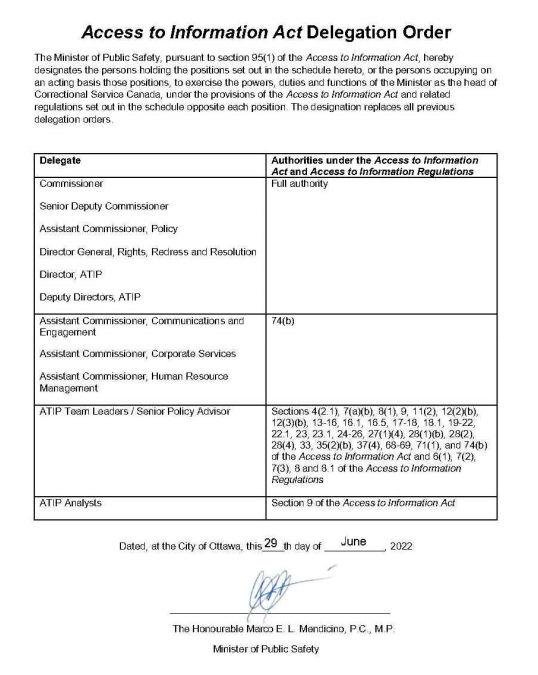 for image description read Text description for Figure 7: Delegation Order