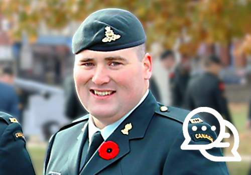 A man stands in a CAF military uniform.