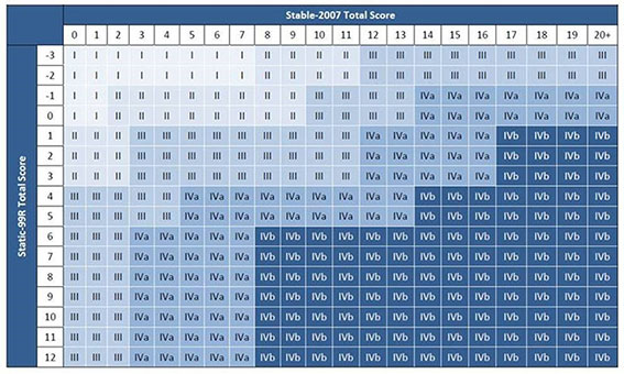 Combined Static-99R and STABLE-2007 Scores